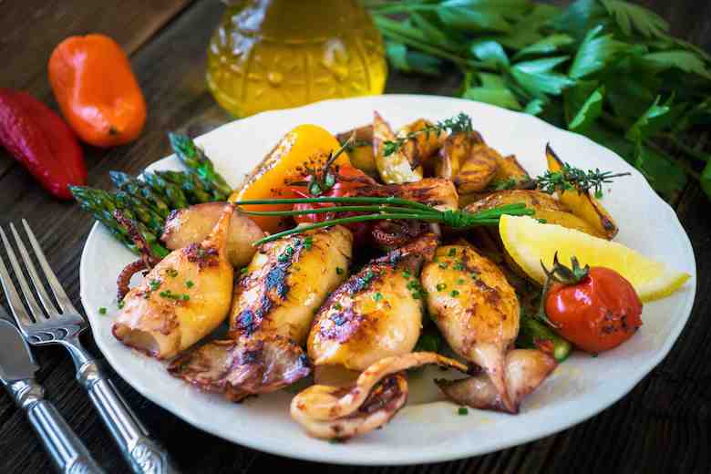 Calamari alla griglia in der Cantinetta Antinori